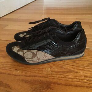 Coach "Kodie" Sneakers Black Suede Leather